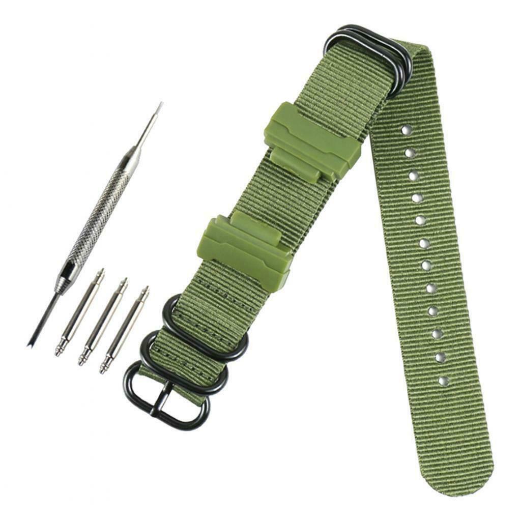 Multi Color Watch Band Wrist Watch Strap Link Connector 14mm Solider Green