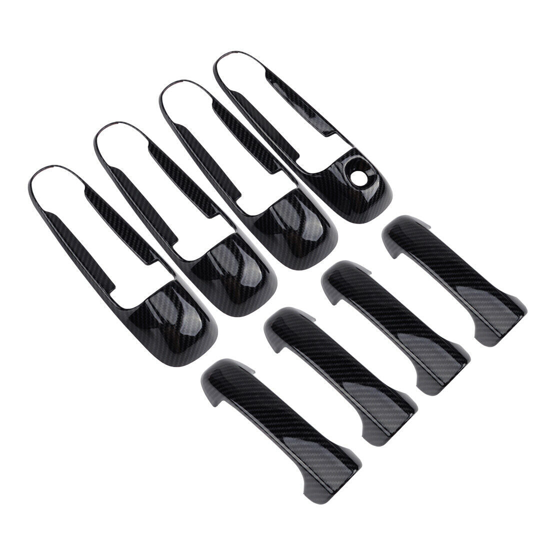 Carbon Fiber Style Door Handle Cover Trim fit for Dodge Ram Dakota Durango Black