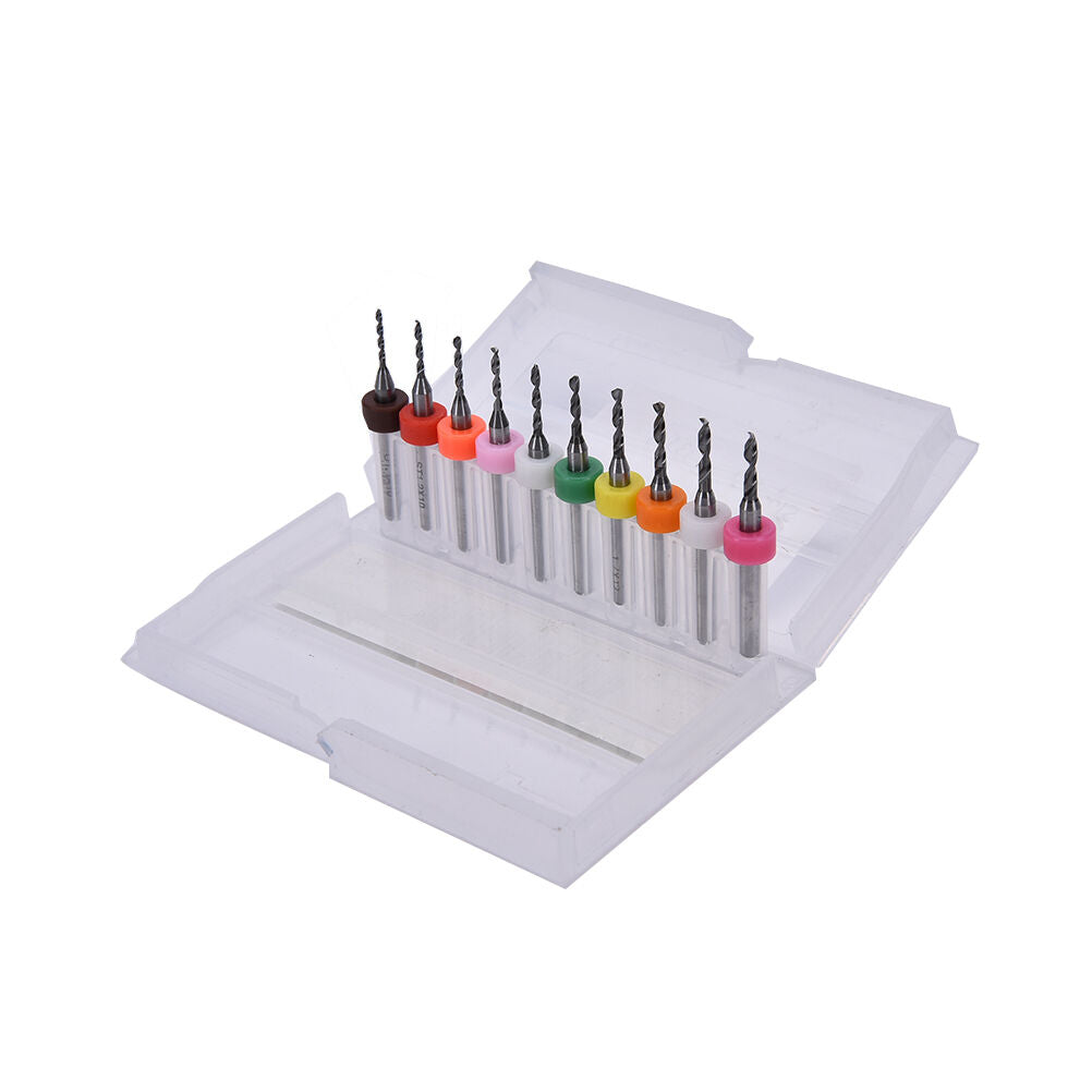 10Pcs DIY 1.1mm-2.0 mm PCB Print Circuit Board Carbide Micro Drill Bits Tool Pb