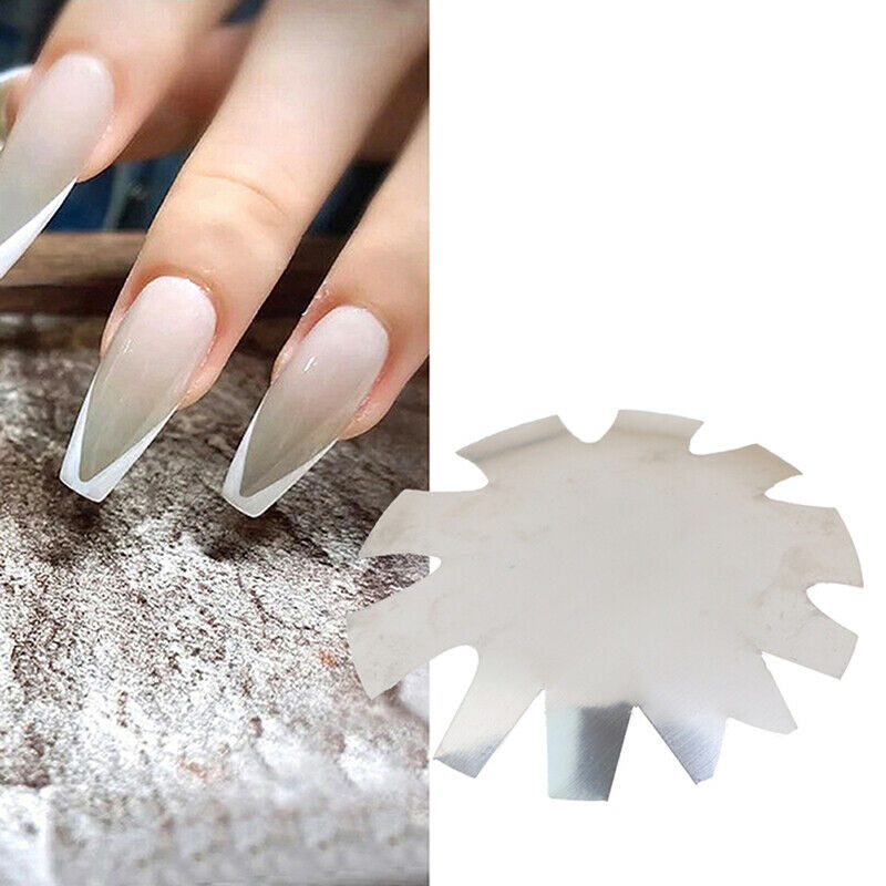 Multi-Sizes Easy French Edge Metal Trimmer Cutter Stencil Nail Template ToZT Rf