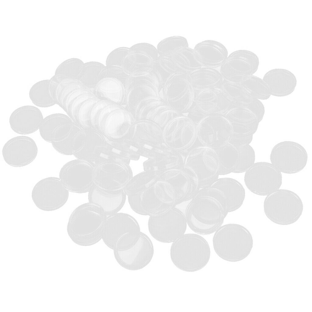 100pcs Coins Storage Capsules Holder Protector Box Storage Boxes 40.6mm