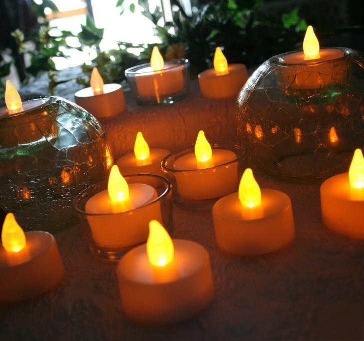 24x Flameless LED Candle Battery Operated Tea Light Flickering Wedding Decor
