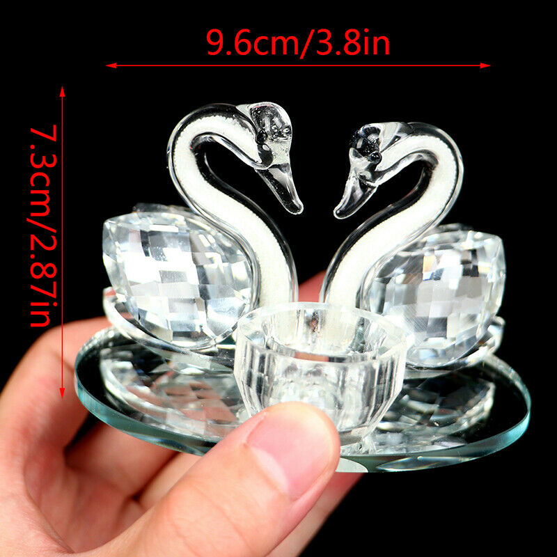 Swan Crystal Diamonds Glass Cup Powdr Liquid Container Dish Nail Art Tools  TL