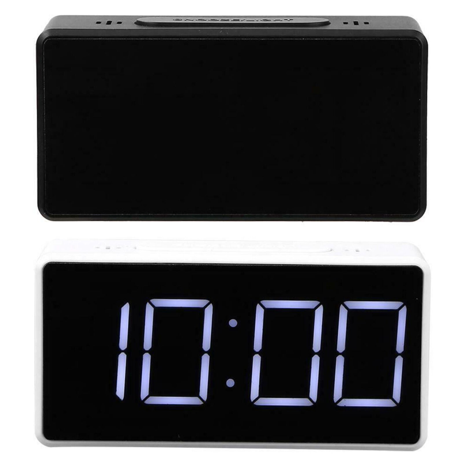 Electric Digital LED Alarm Clock Snooze Table USB Clock Temperature Thermometer