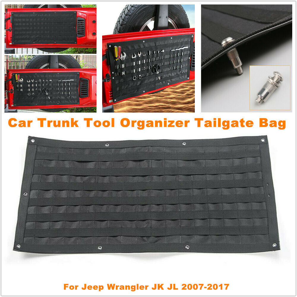 Car Trunk Saddlebag Tool Organizer Tail Door Storage Bag For Jeep Wrangler KL TJ