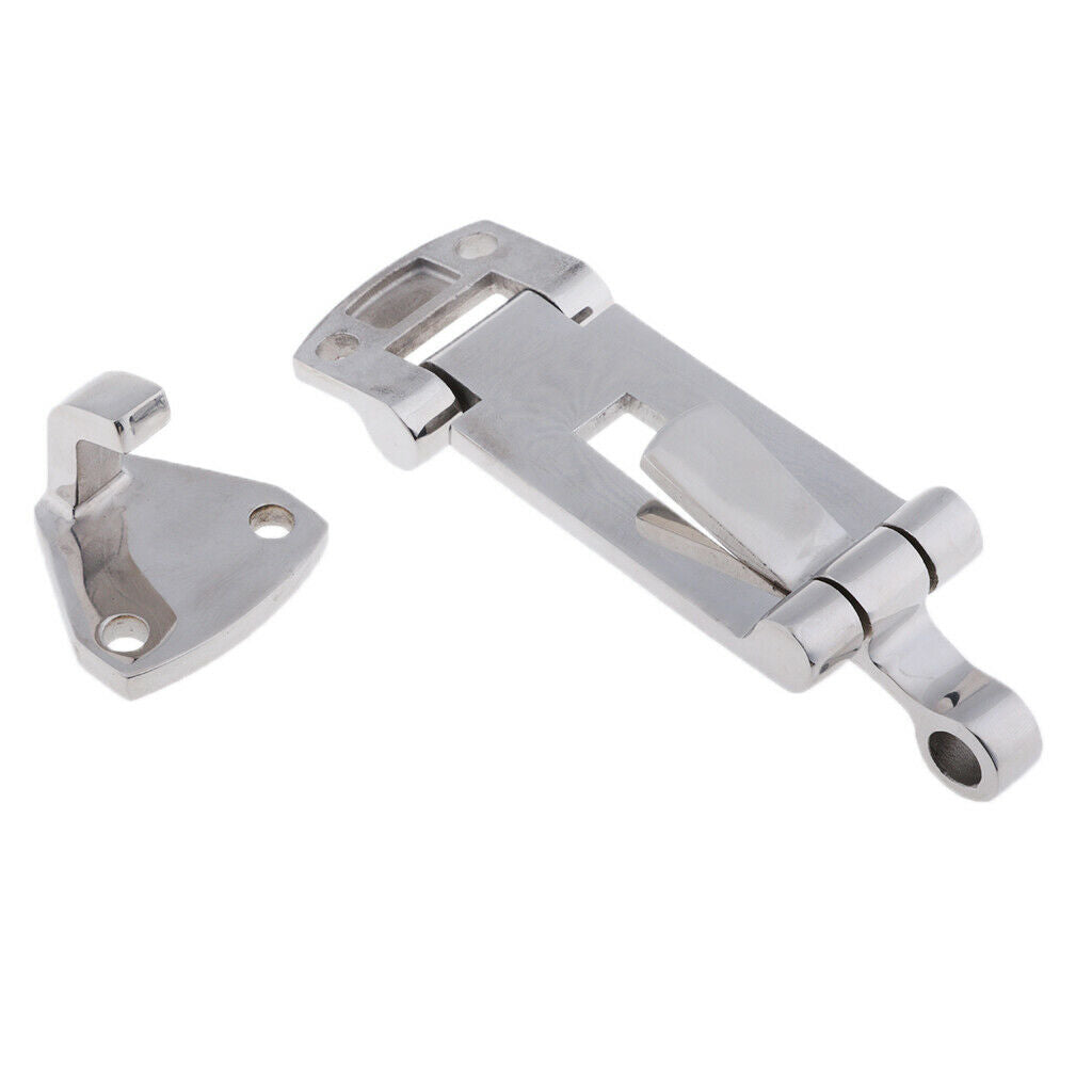 316 Stainless Steel Boat Locker Hatch Anti-Rattle Latch Fastener 100 x 35mm