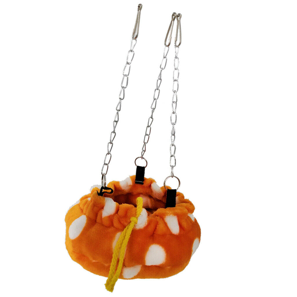Soft Small Animal Hamster Cage Hanging Hammock For Small Pet Mice Rat Orange