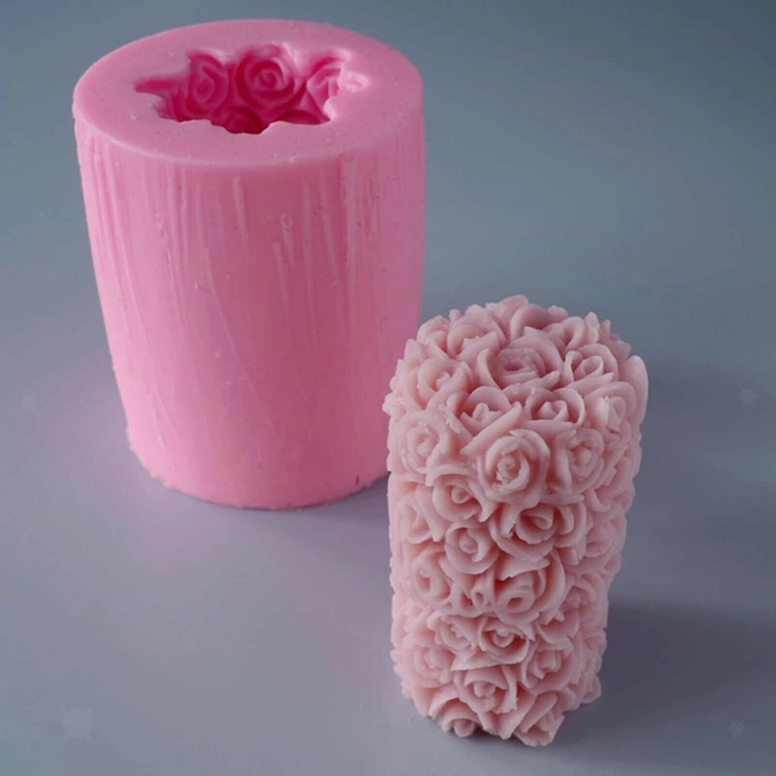 Rose Flower Shaped Candle Mold Epoxy Soap Candle Making Mould Cake Baking