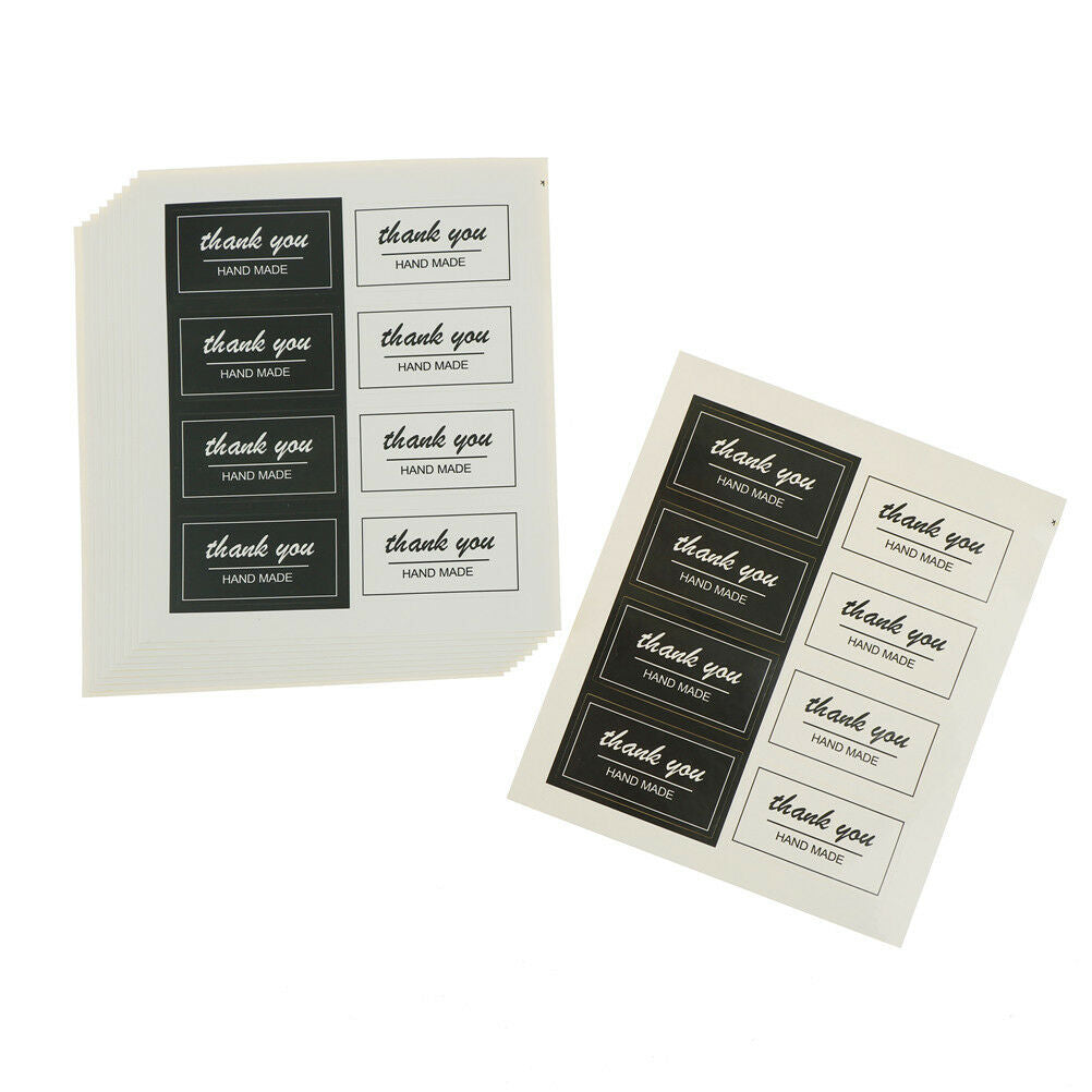 80pcs/set Thank You Kraft paper Stickers Wrapping Gift Bags Sealing Stick.l8