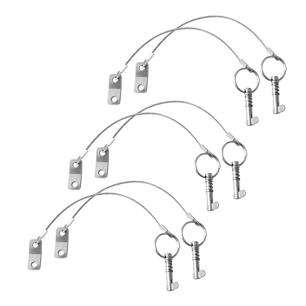 6x Quick Release Pin With Stainless Steel Strap