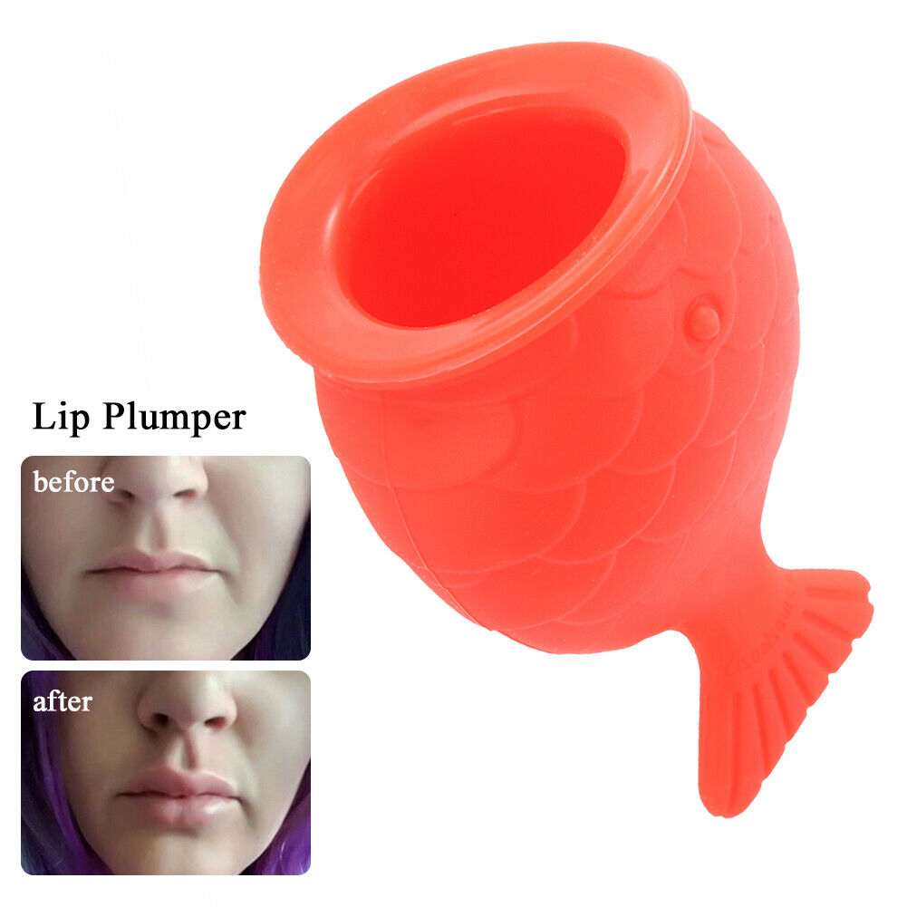 Women Full Lip Plumper Enhancer Lips Silicone Tools Fish Labium Mouth Pout Shape