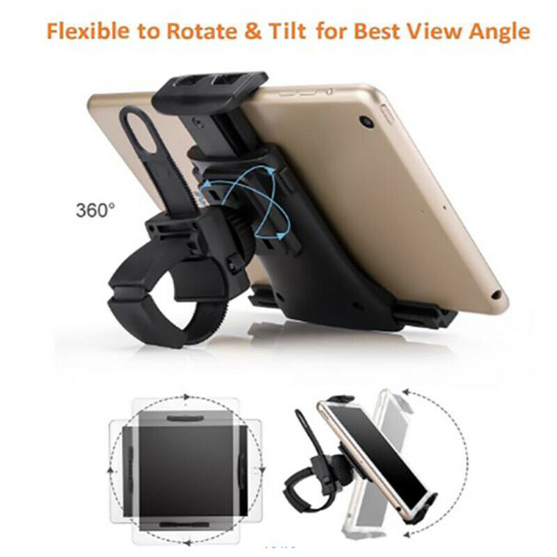 4-10.5inch Bike Handle Tablet Holder Gym Handlebar Bike Exercise Phone HoldeBDD