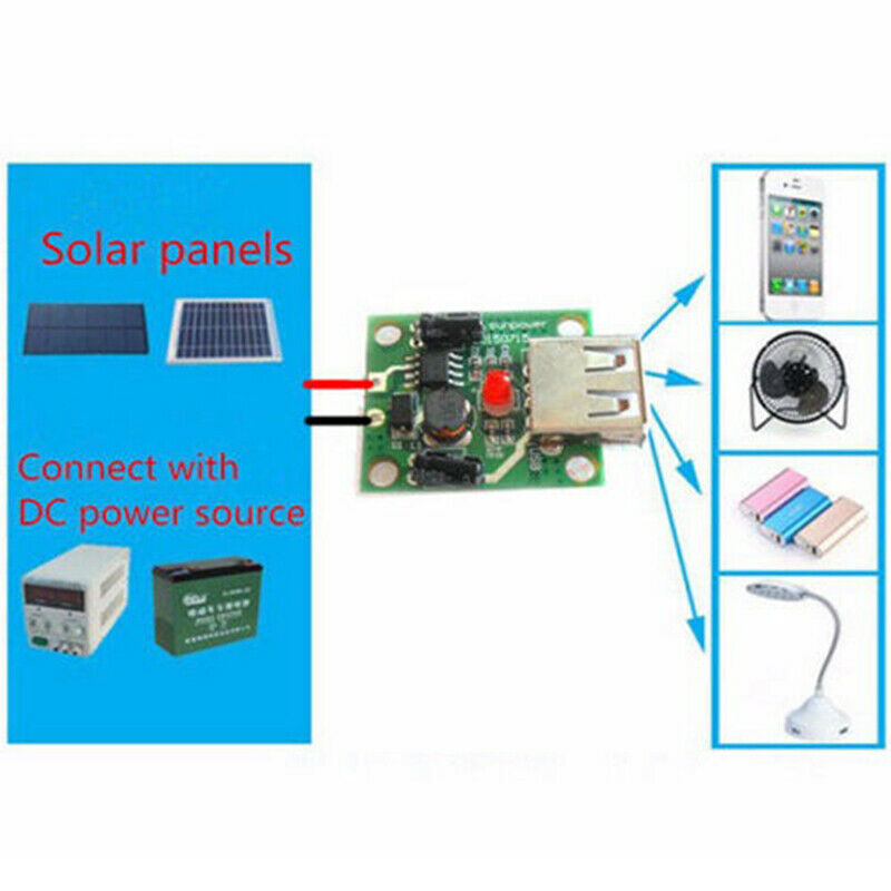 DC 6V-20V 18V to 5V 2A USB Solar Panel Power Charger Regulator Folding ba.l8