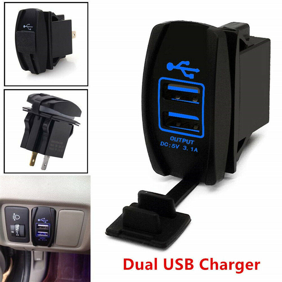1PCS DC 5V Dual USB Charger Unique Design Of The Double Waterproof And Dustproof