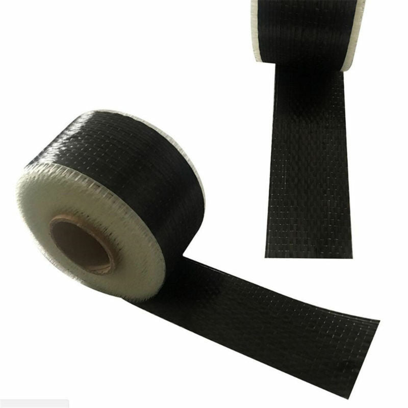 1pc 12K 10cm*500cm Black Carbon Fiber Cloth Fabric UNI-Directional Weave