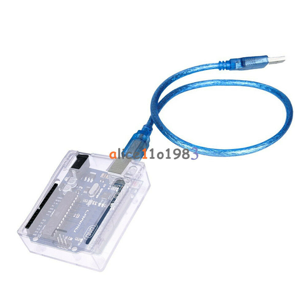 Clear ABS Case Shell Enclosure Box Screw For Arduino UNO R3 Mini/Micro/Type USB