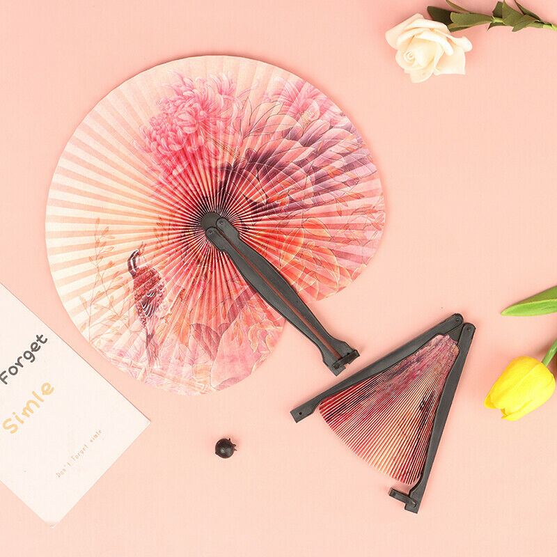 5Pcs Chinese Paper Folding Hand Fan Oriental Floral Fancy Fans Random for.l8