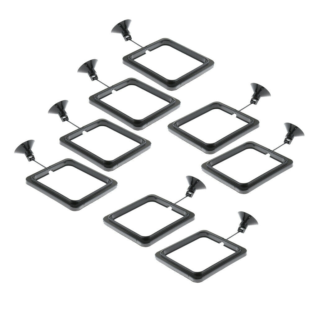 8 x Practical Floating Food Square - Reduces Waste & Maintains Water Quality for