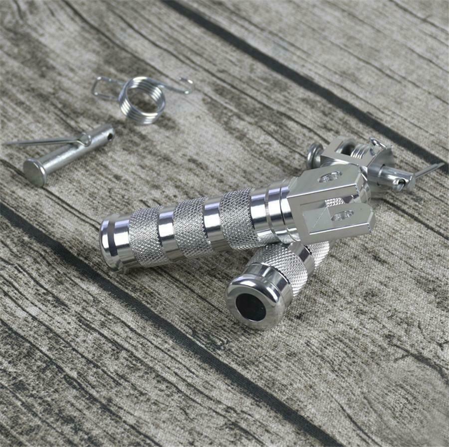 2Pcs Retro Motorcycle Modified Foot Pedal Foor CNC Aluminum Alloy Universal