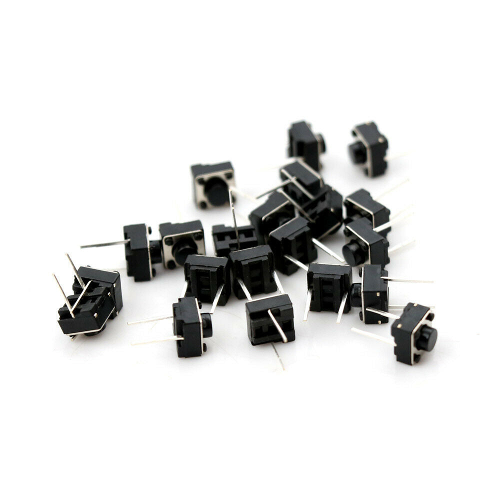 20Pcs Momentary Tactile Tact Push Button 2 Pin Switch DIP 6 x 6 x 5mm  S&qiJCDF