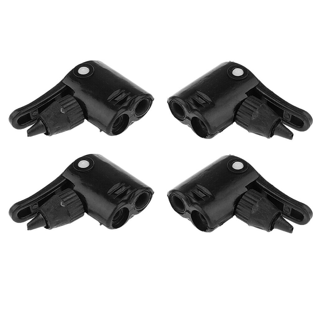 4 Bike Air Pump Nozzle Replacement Dual Head Presta Schrader Valve Tyre Tube