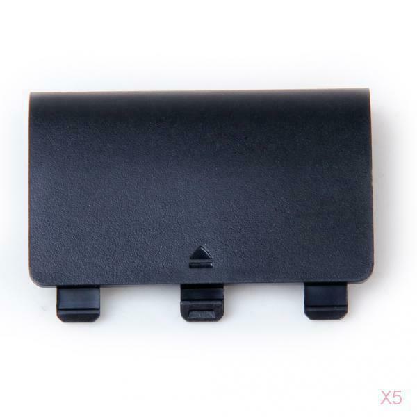 5x Black Battery Back Cover Lid Door Guard for     Wireless Game Controller
