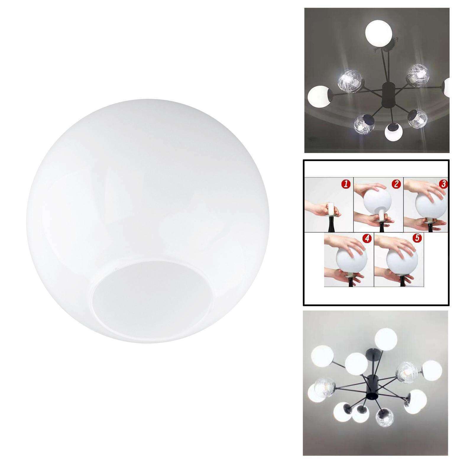 1 Pcs Fixture Replacement Globes & Shades - White Clear D15cm