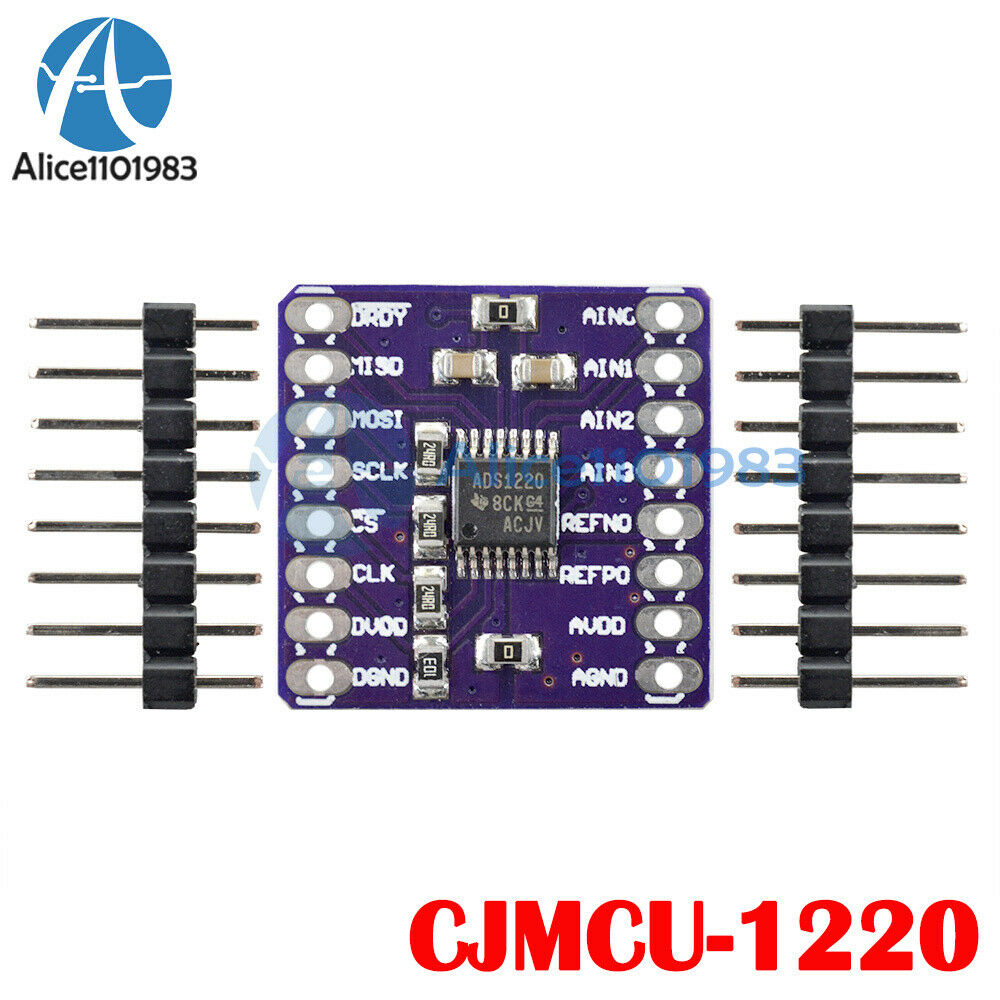 ADS1220 Low-power 24-bit Analog to Digital Converter ADC SPI I2C/IIC For Arduino