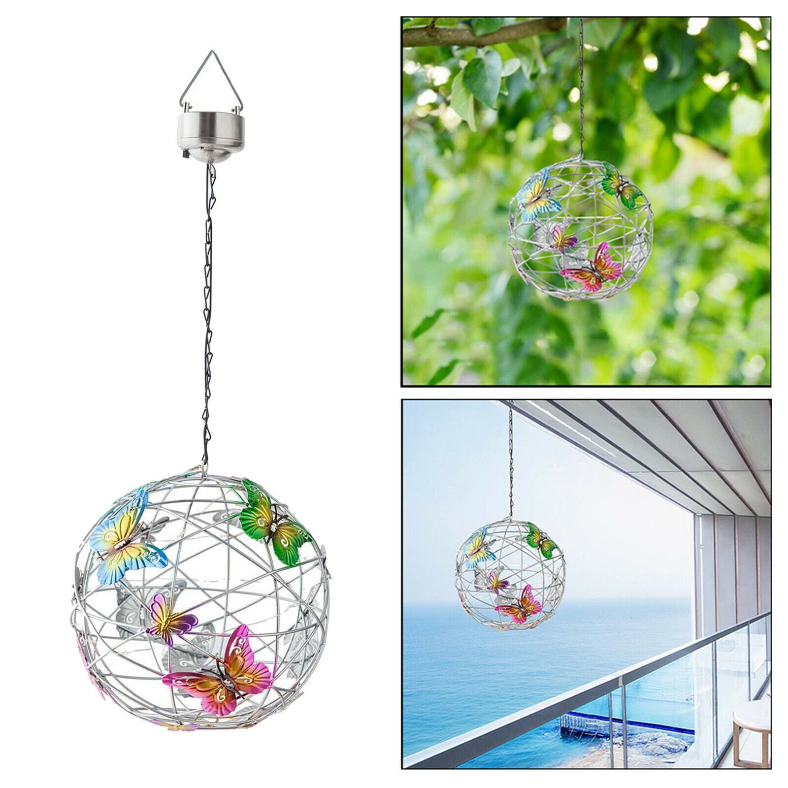 Beautiful Colorful Butterfly Light Solar Powered Light Garden Ornament