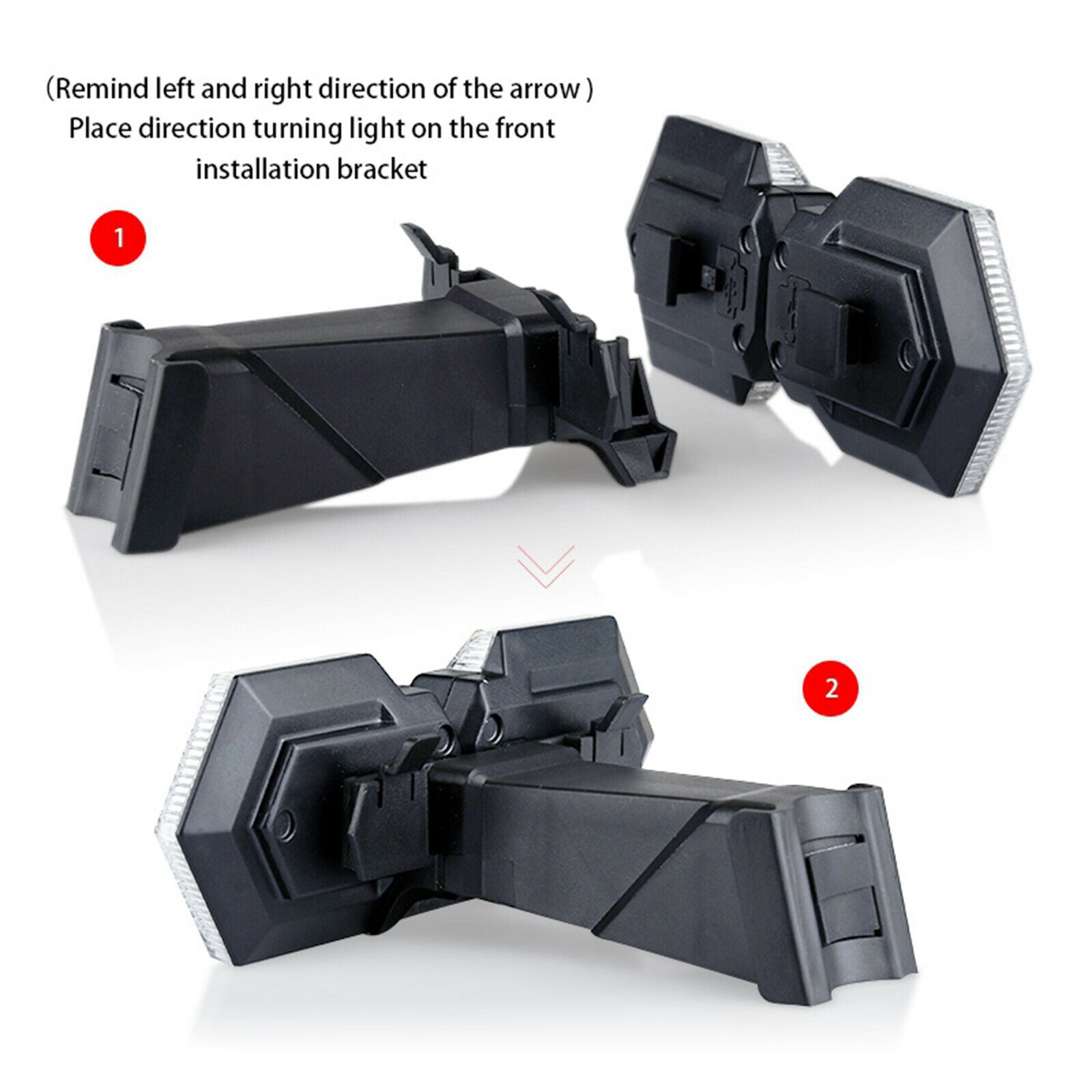 1 Set Bike Turn Signals Light Front and Rear w/Smart Wireless Remote Control