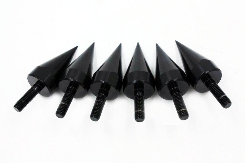 Universal Black Motorcycle Spike Bolts Windscreen Fairings License Plate