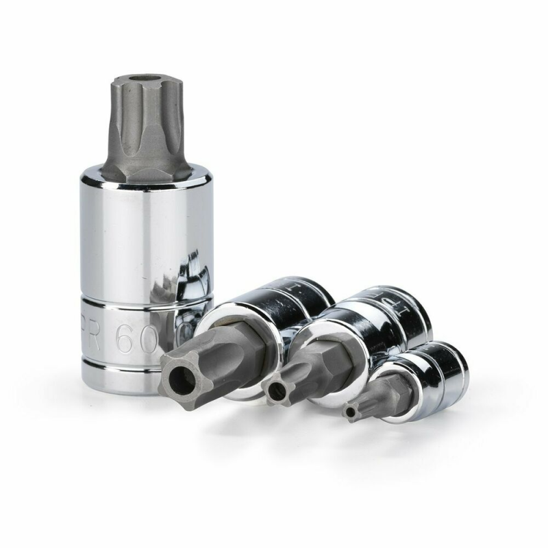 13Pcs 5-Lobe Star Plus Drill Socket Set Tamper-Proof 1/4 3/8 1/2 Set