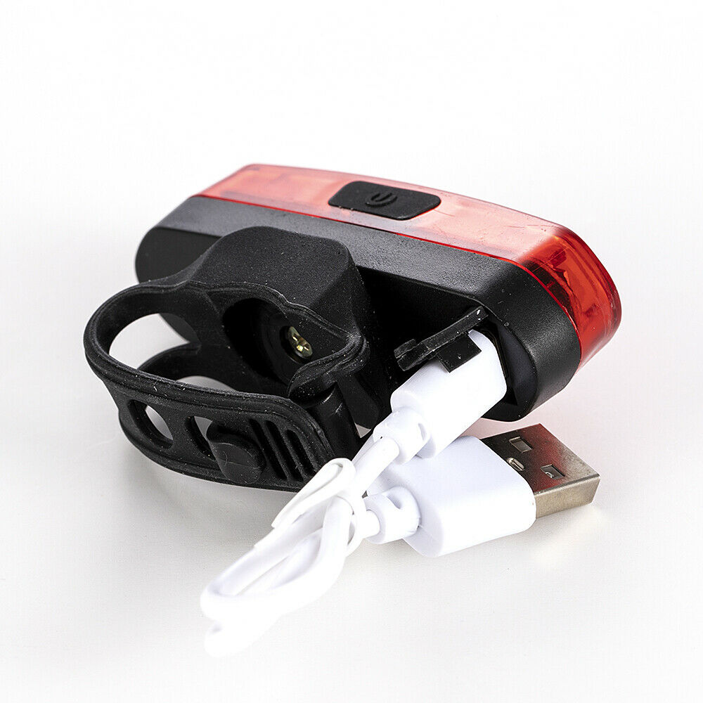 4 Mode USB Rechargeable Bike Tail Light Bicycle MTB Cycling Warning Rear Lamp UK