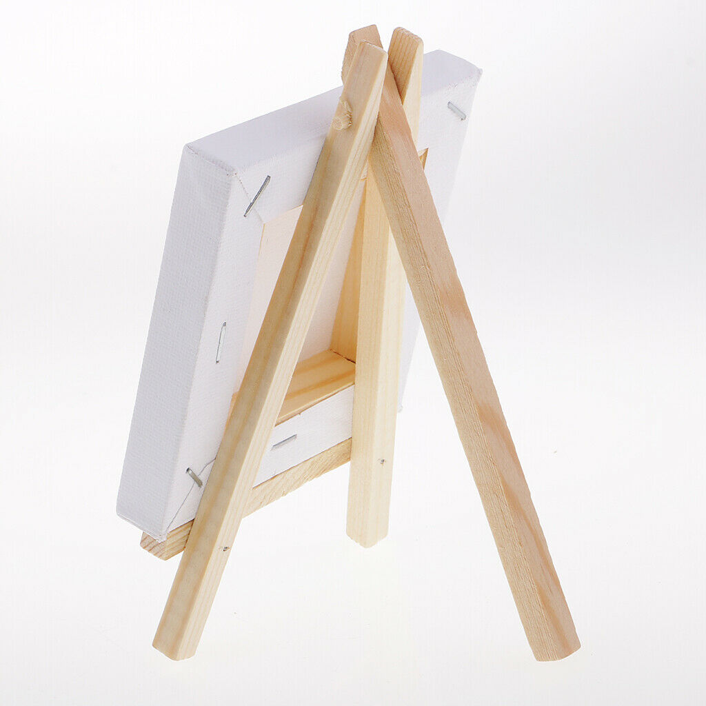 Mini display easel with canvas 10x10cm for painting art wedding