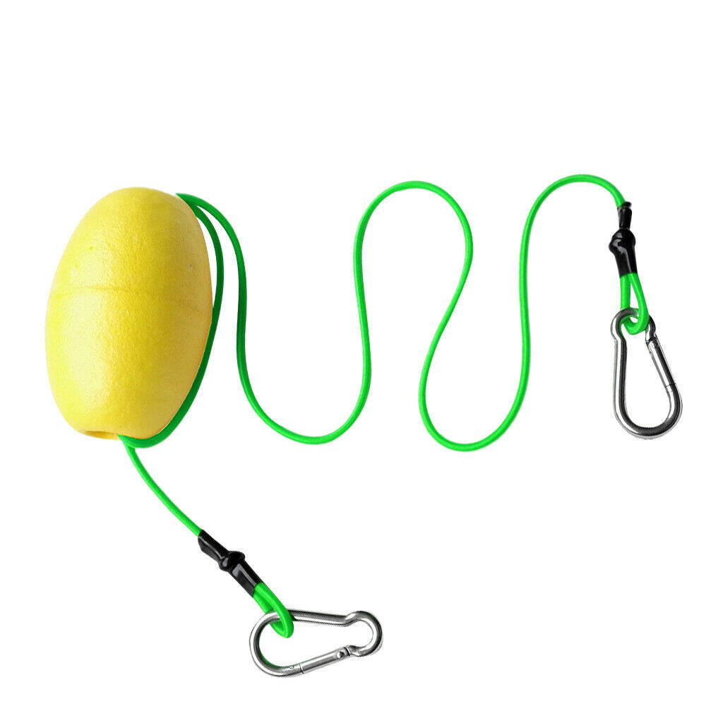 Kayak Tow Throw Line Floating Accessory Leash - Yellow + Green