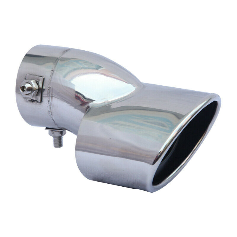 Universal Stainless Steel Car Exhaust Tail Muffler Tip Pipe Fit Pipes 2.5" inlet