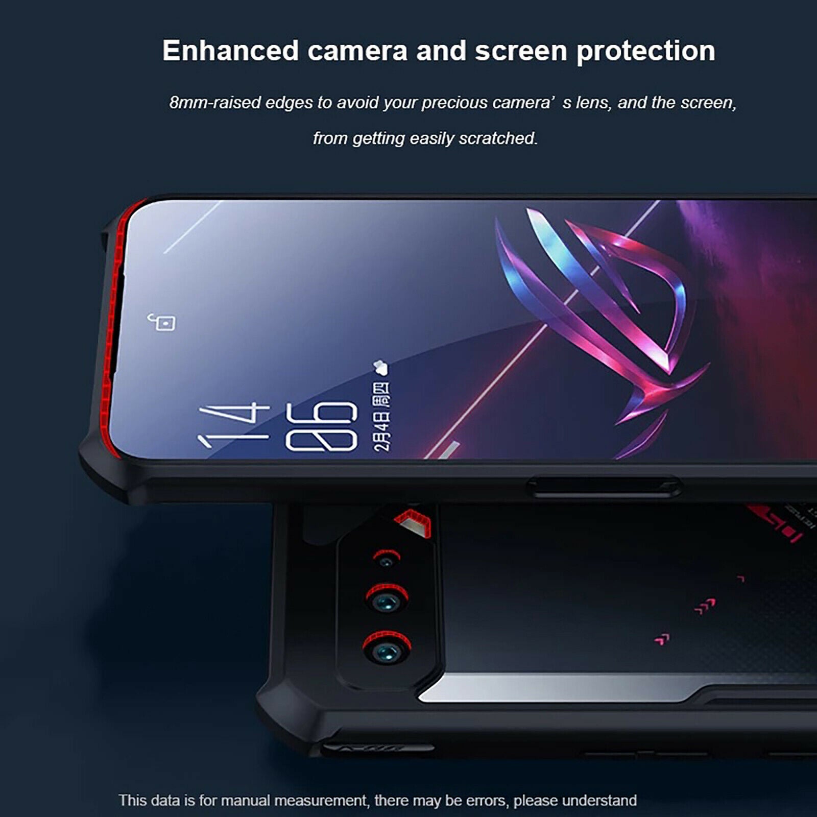 for ASUS ROG Phone5 TPU+PC Soft Protective Case Shock-proof Shell Back Cover