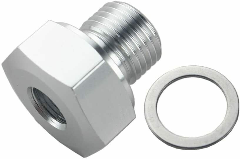 Oil Pressure Adapter Fitting M16x1.5 to 1/8 NPT LS Engine Swap Gauge Sensor Adap