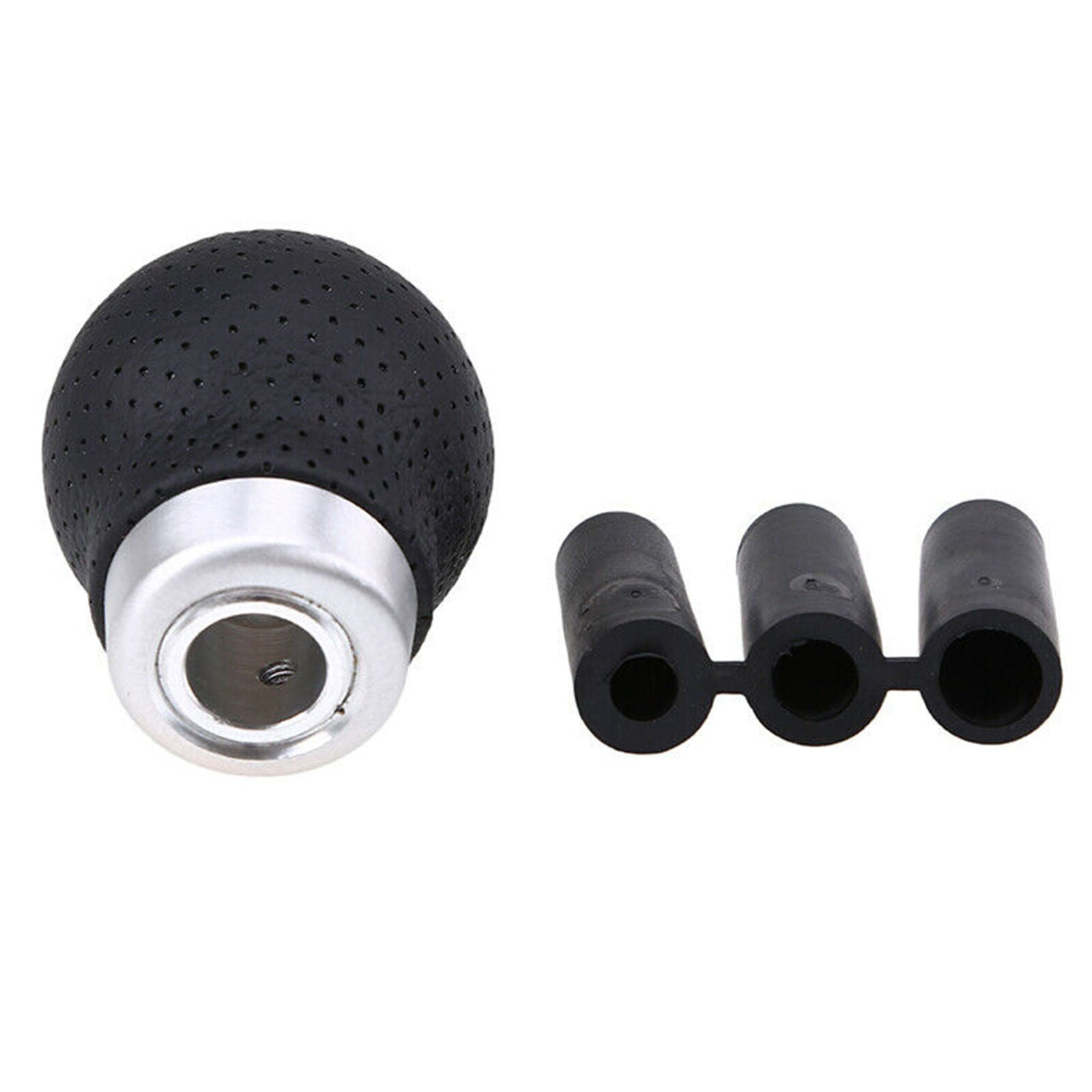 Universal Manual 5 Speed Car Gear Stick Shift Knob Shifter Lever Leather Black