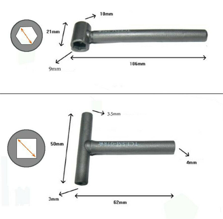 1 Set Scooters Engine Valve Screw Adjusting Spanner Tool+Feeler Gauge 0.02-1mm