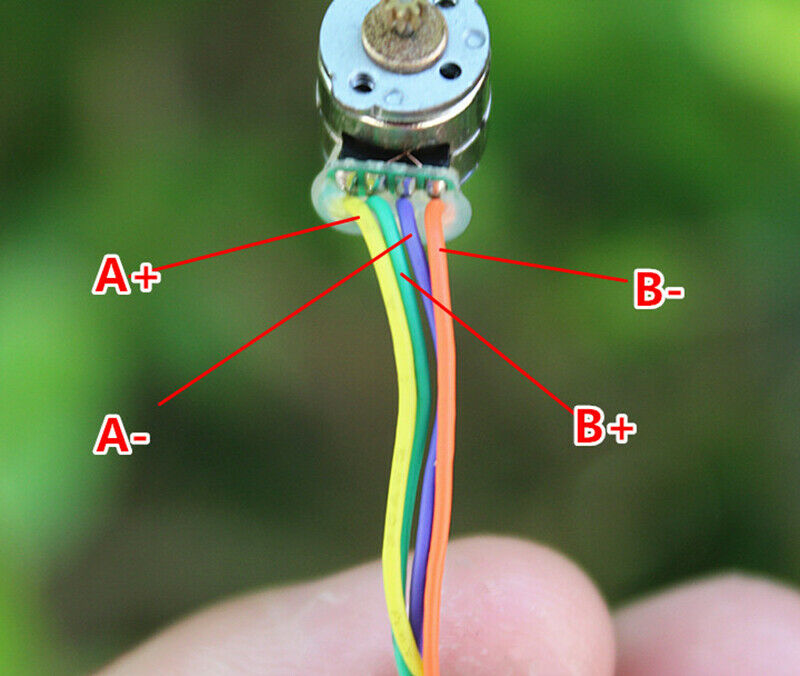 2pcs 8mm micro stepper motor with gear two-phase four-wire