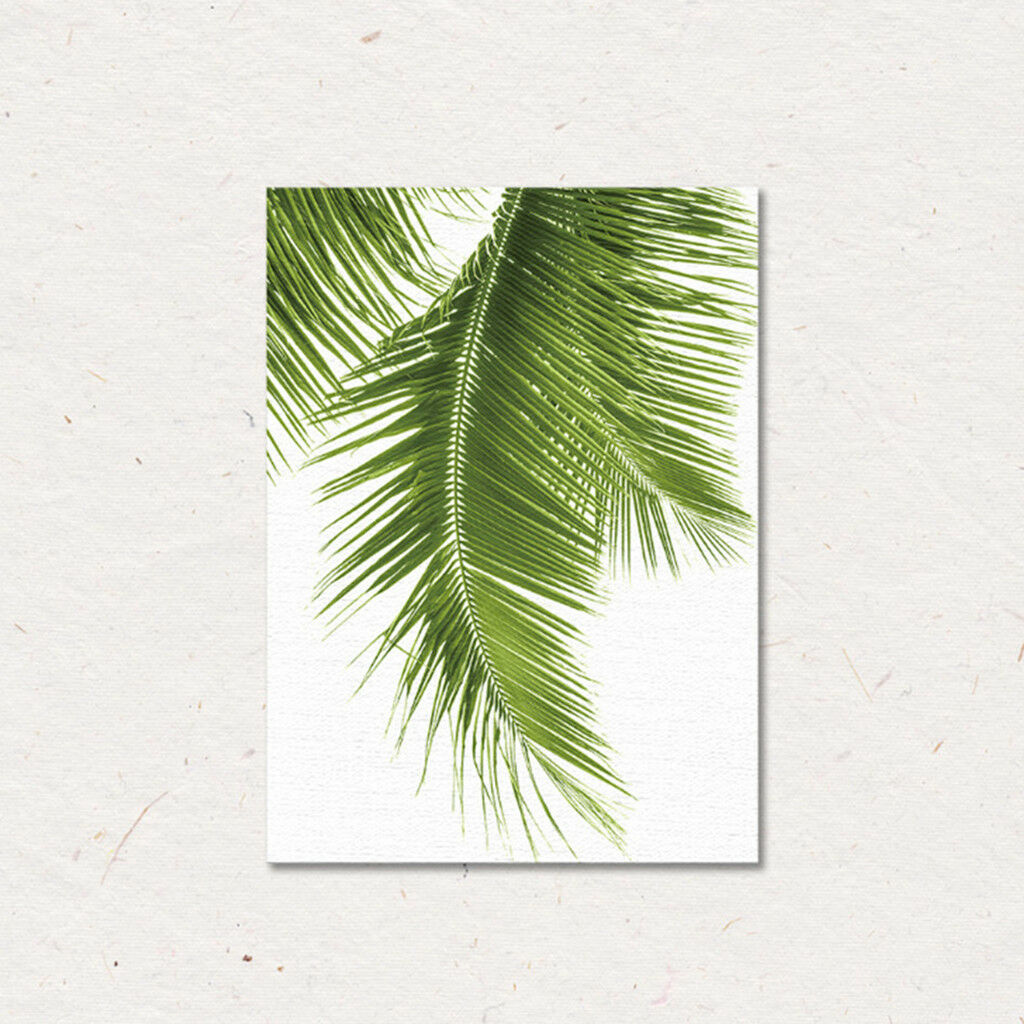 Unframed Modern Art Canvas Oil Painting Green Palm Leaf Print Wall Decor S