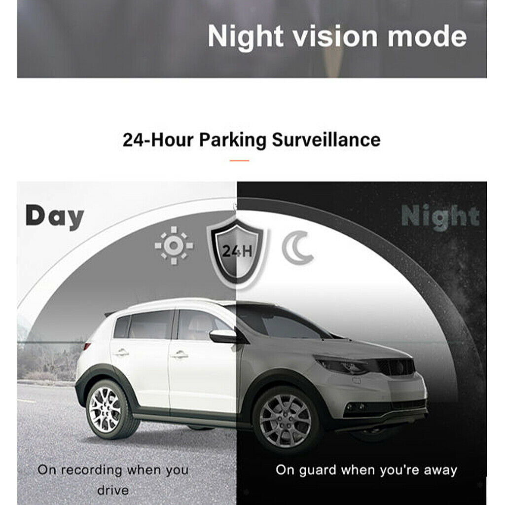 Car Hidden Dual Lens Dual   Cam 720P Inside Parking Monitor for Auto
