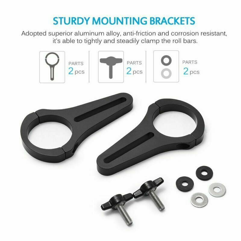 15'' Wide Rear View UTV Mirror with 1.75" Clamps for Polaris RZR 800 1000 XP900