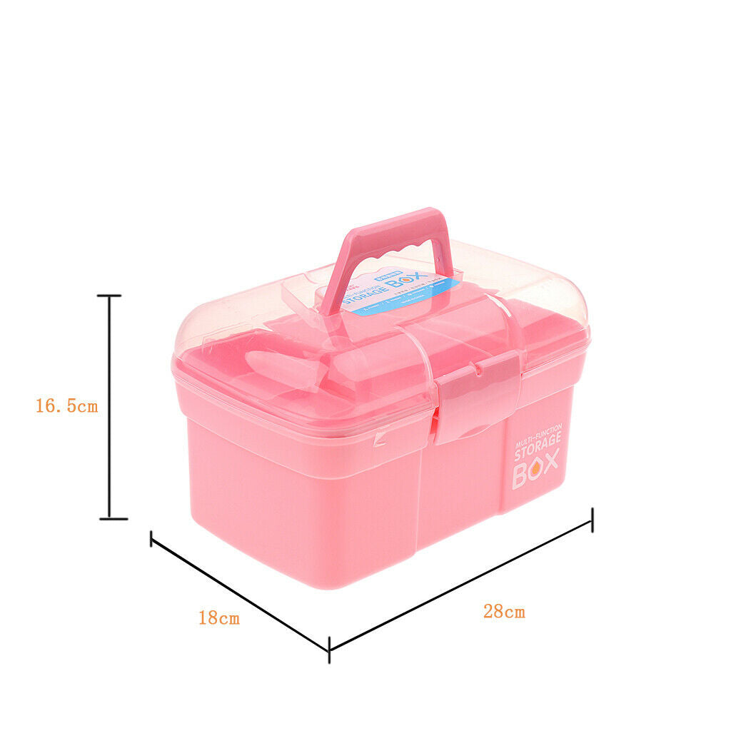 Pet Storage Container Box with Sealed Lid for Dog Food, Treats Pink 2 Layer