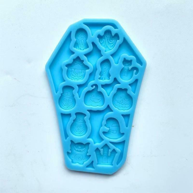 DIY Silicone Mold Halloween Coffin Shape Earrings Pendant Epoxy Jewellery Mould