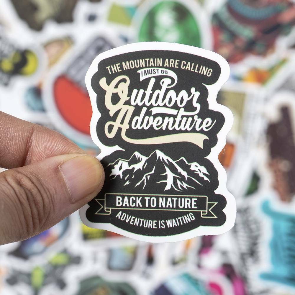 50x Camping Travel Stickers Wilderness Adventure Landscape Stickers For Kids