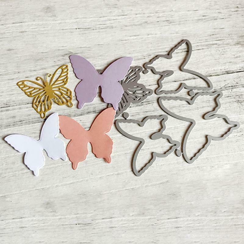 Four Butterfly Carbon Steel Cutting Dies DIY Scrapbooking Photo Album Embossing