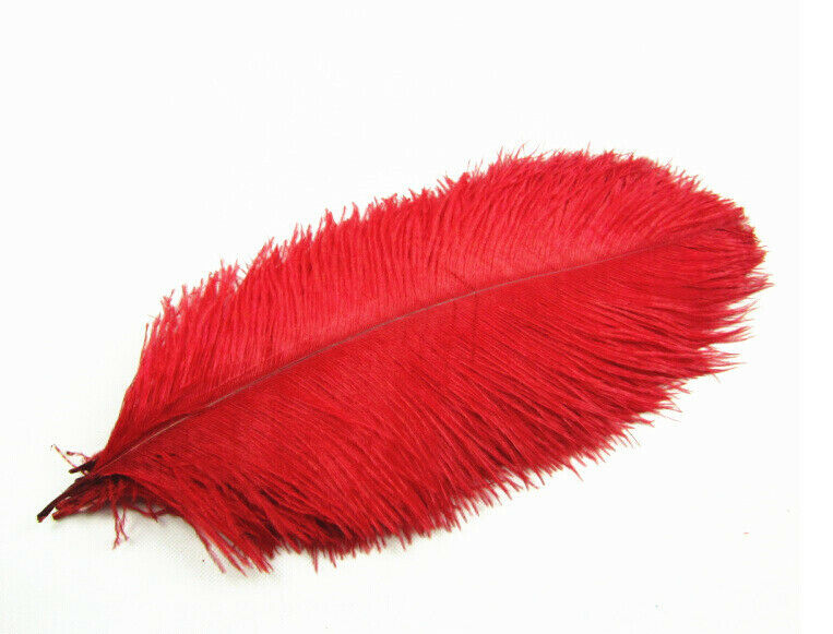 Wholesale Red 6-8 inches/15-20cm ostrich Feathers wedding home decoration 100pcs