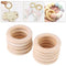 20pcs Set Unfinished Natural Wooden Round Rings DIY Necklace Jewellery Craft